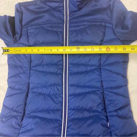 Everlast Jacket Blue Quilted Puffer Reflective Thumb Hole Zip Pockets Full Zip - Picture 11 of 16